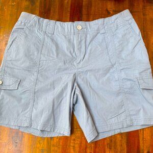 Woman's Style and Co Cargo Shorts- Light Blue Size 14- New but no tags